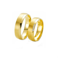 Кольца из жёлтого золота 585 пробы с 5 бриллиантами Ø 1,3 мм