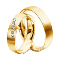 Кольца из жёлтого золота 585 пробы с 5 бриллиантами