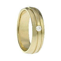 Кольцо из жёлтого золота 585 пробы с бриллиантом  Ø 2,5 мм
