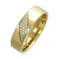 Кольцо из жёлтого золота 585 пробы с бриллиантами Ø 1,3 мм